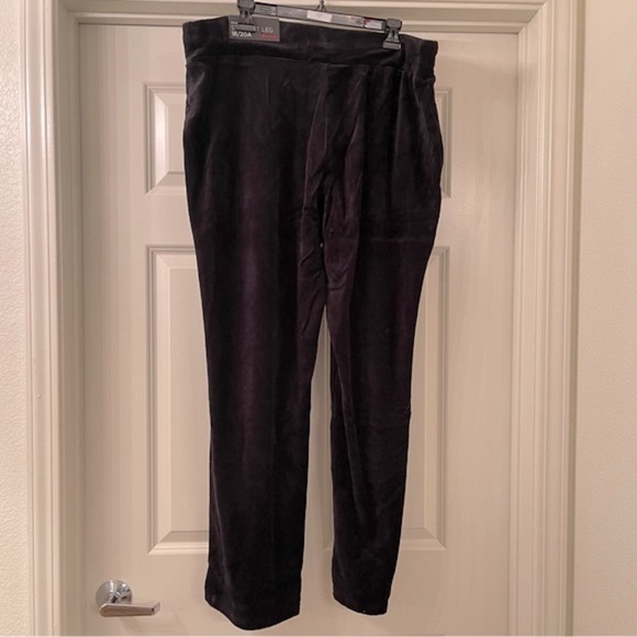 Avenue Rhinestone Toggle Drawstring Pull-on Velour Pant (SP11) - Picture 3 of 4